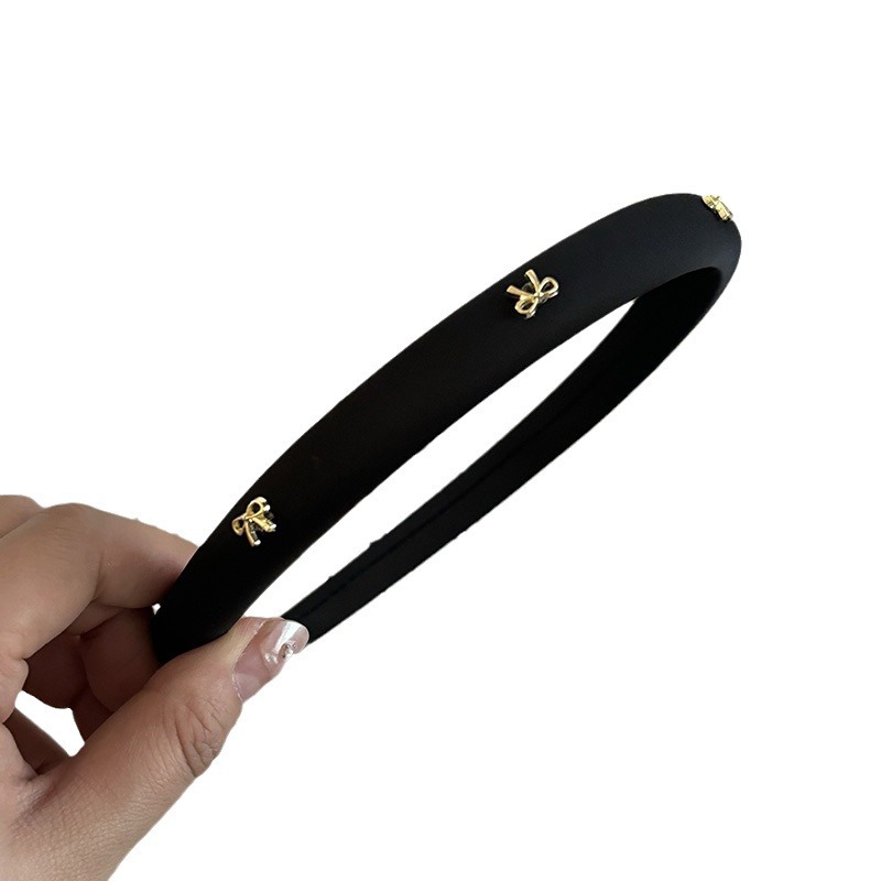 Bandeau à cheveux en épingle à cheveux avec nœud argenté pour fille, noir et rose, doux, cassé, frange, épingle à cheveux latérale, accessoires pour cheveux pour femmes_voghion.com