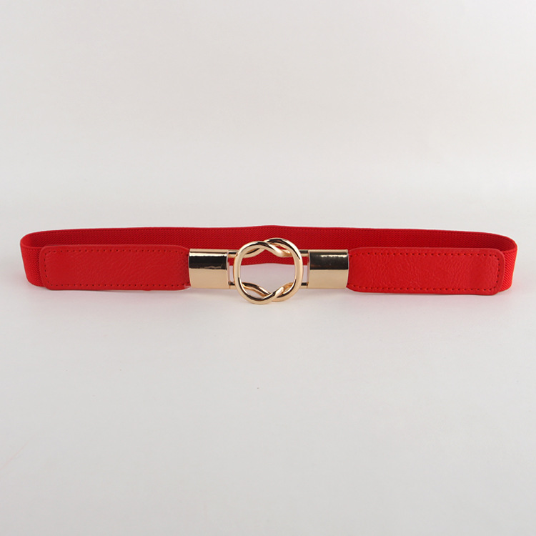Belt women's dress fashion buckle elastic thin belt Women's waist cover Joker decorative elastic belt manufacturers wholesale