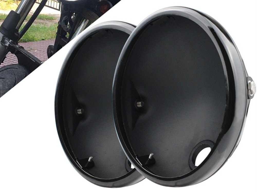 Motorcycle 7 inch headlight shell Harley LED headlight bright black lamp shell front lamp headlight rear cover Shell