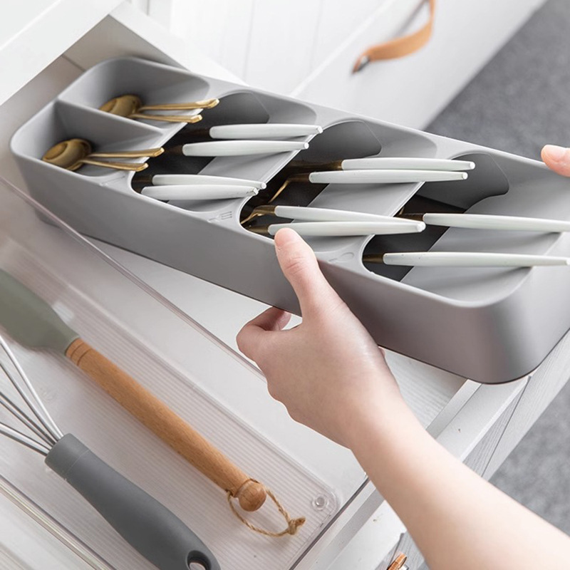 Tableware storage organizer kitchen drawer compartment knife, fork and spoon storage box knife holder knife drawer storage box