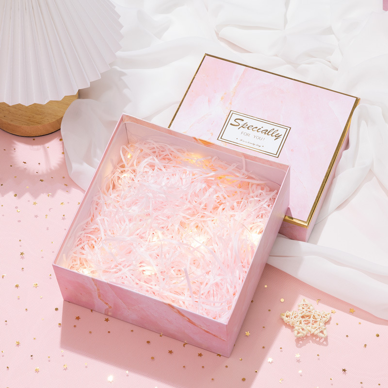 Marble Pattern Set Gift Box Wedding Candy Accompanying Gift Box Birthday Gift Box Empty Box Spot