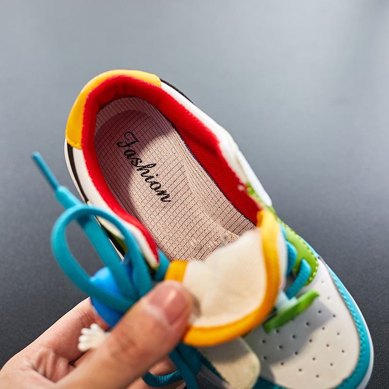 Children's board shoes 2023 spring new fashion brand M Bean breathable low-cut mandarin duck sneakers girls casual net shoes
