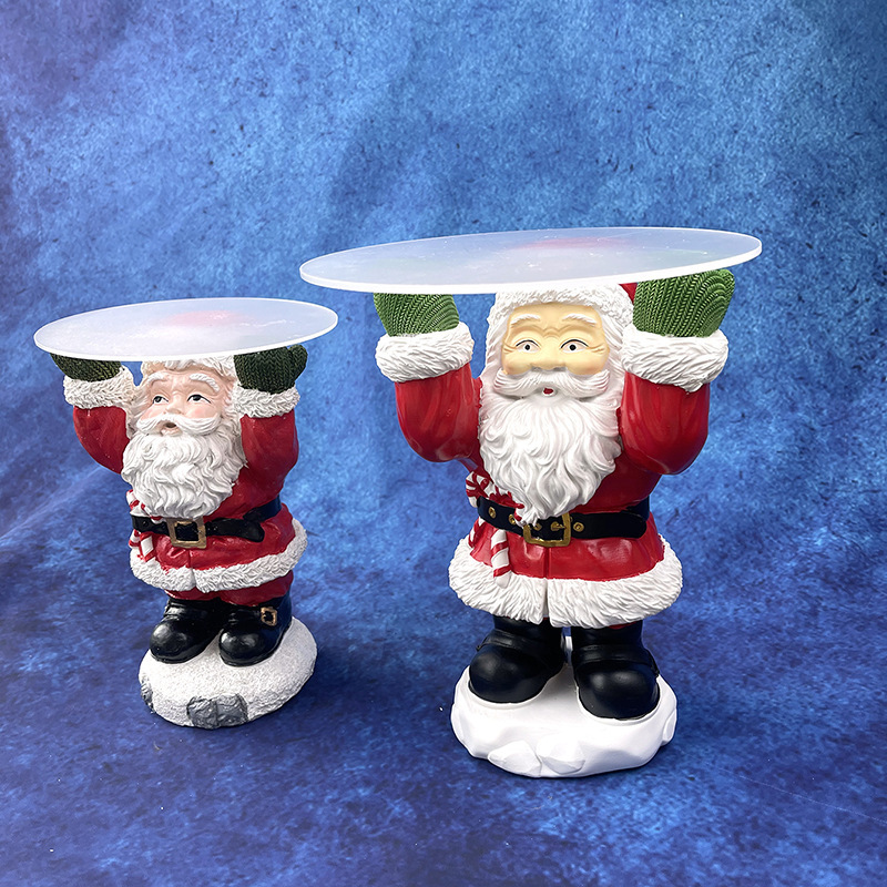 越境新品クリスマス雪だるま果物皿棚サンタクローストレークリスマス三段おやつ棚プレゼント|undefined