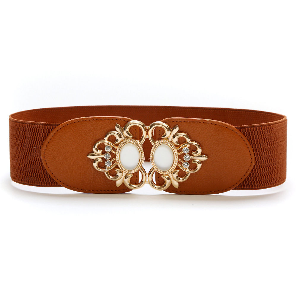 Women's Belt All-match Waist Seal Belt Women's Decorative Dress Belt Rhinestone Cross-border Elastic Waist Seal