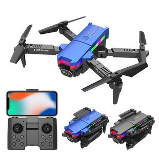 Cross-border F190 folding mini drone aerial photography set high four-axis aircraft colorful lighting toys remote control aircraft