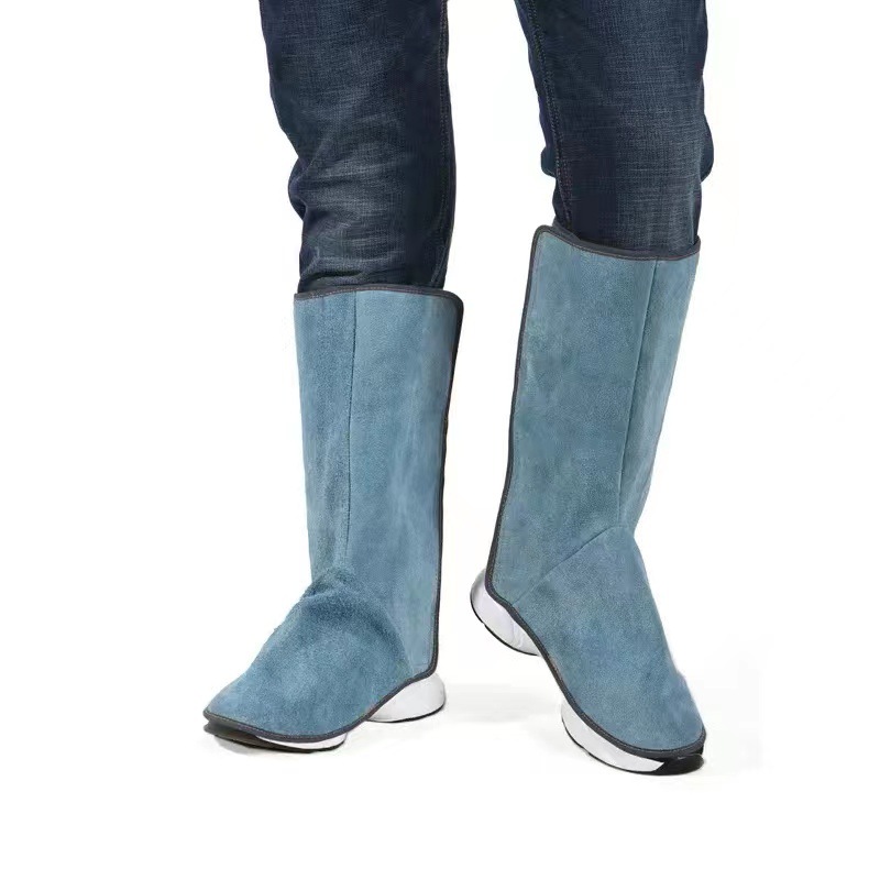 Cowhide Welding Foot Protection Cover Welder Leg Protection Foot Protection Foot Cover Shoe Cover Anti-scald Labor Protection Welder Protection Equipment
