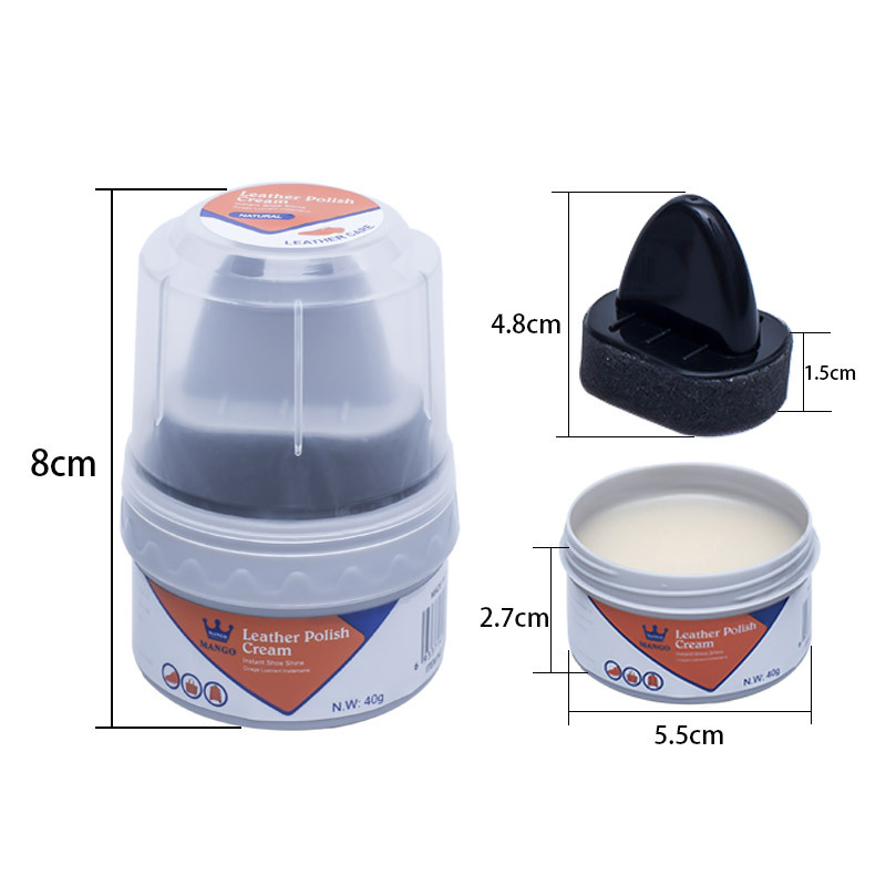 Shoe Polish Black colorless with sponge head leather care leather shoe polish sponge shoe wax cleaning cream Moisturizing Light