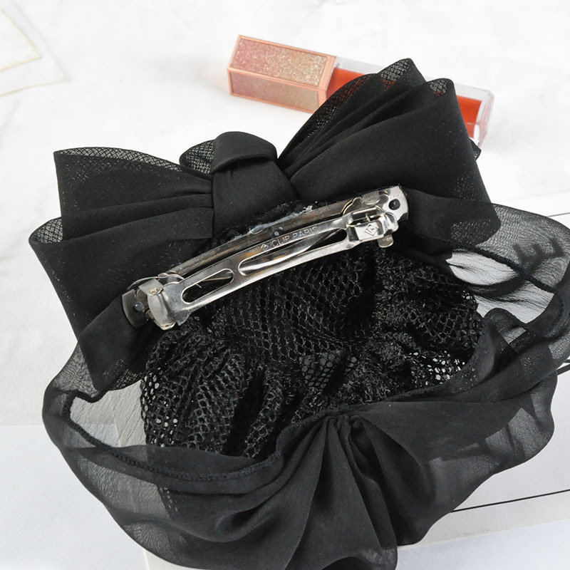 High-grade black lace professional hair flower jewelry ladies hair net bag Hotel bank nurse hair jewelry batch