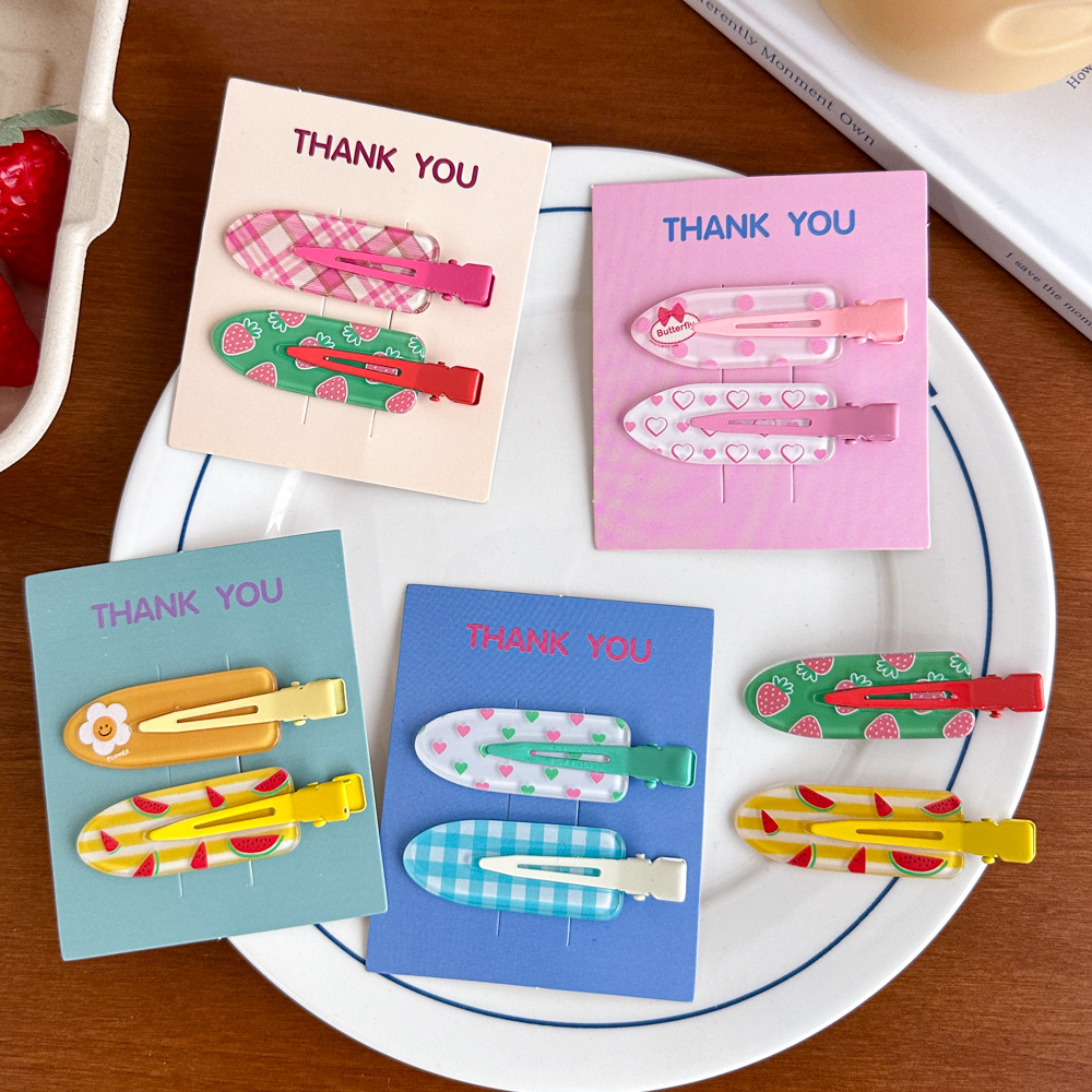 Sweet love wave point strawberry fruit seamless side bangs broken hairpin girl heart to send girlfriends wholesale new_voghion.com