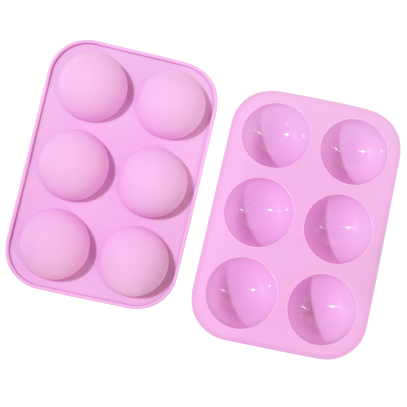 Spot wholesale 6 small semicircle silicone cake mold jelly mold aromatherapy candle gypsum mold diy eat ice