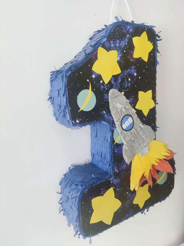 手作り宇宙数字1ピナタ子供誕生日パーティーゲーム砂糖道具叩き式pinata|undefined