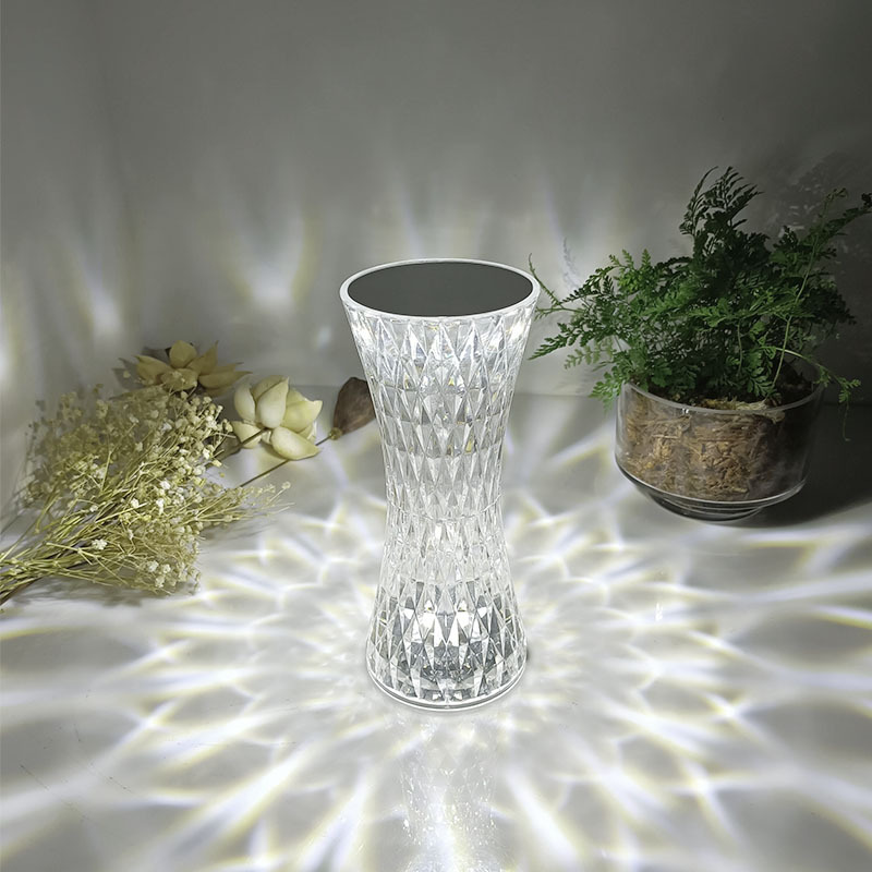 Cross-border Crystal Rose desk lamp large touch charging remote control bedside decoration clap lamp atmosphere night light Wholesale