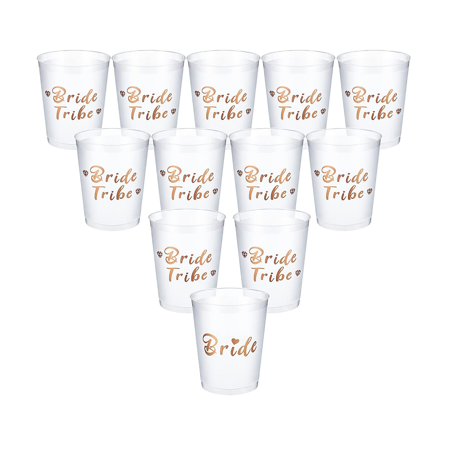 Bachelorette Cup Team Bridal Cup Rose Gold Printing For Wedding Bridal Gifts Engagement Party Decoration