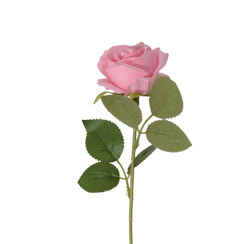 Wholesale artificial rose flower silk flower home living room decoration decoration artificial single red rose fake bouquet