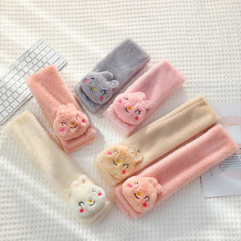 Autumn and winter baby boys and girls plush fruit scarf children imitation wrasse wool scarf winter warm boys and girls