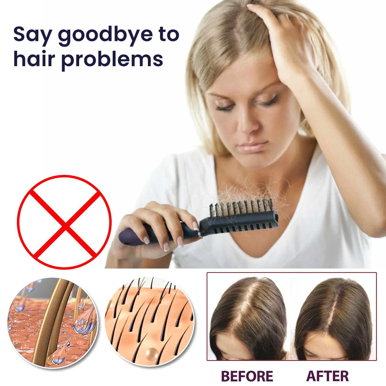 OUHOE Hair Care Spray Strong Hair Moisturizing Hair Improving Dry and Irritable Hair Quality Hydrating Hair Care Spray