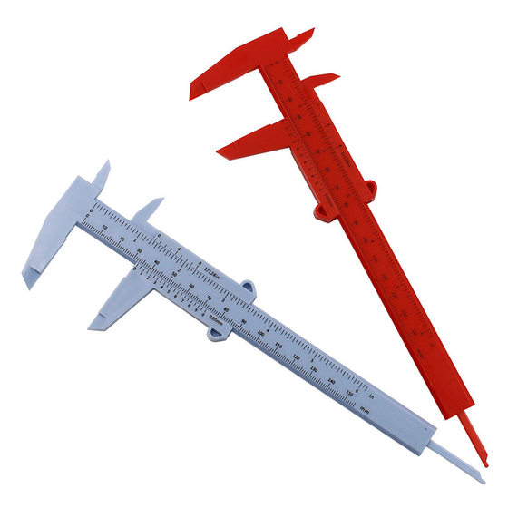 0-150mm double scale plastic vernier caliper Wen play measurement student caliper mini measuring tools wholesale