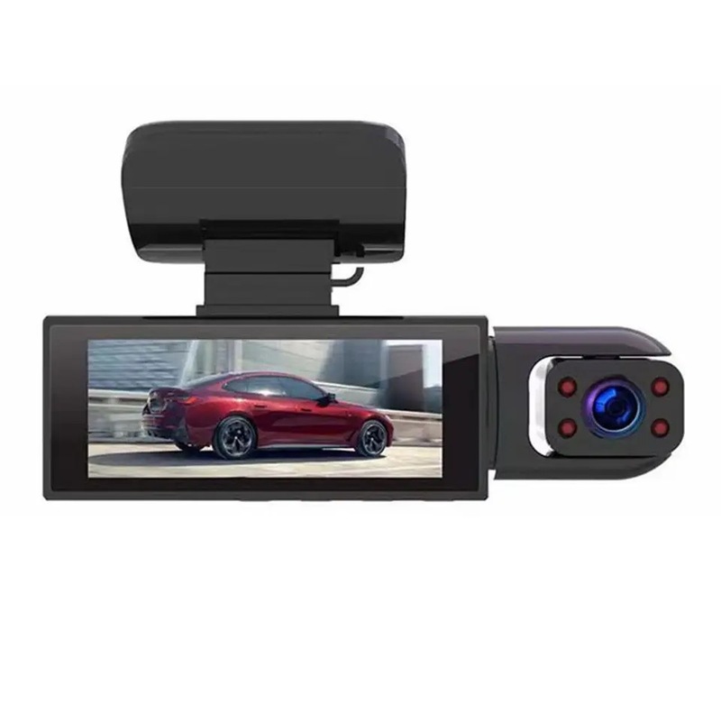 高精細デュアルレンズ車 Dvr カメラナイトビジョン 3 メートル車載レコーダー赤外線ダブル録画車ビデオカメラ|undefined