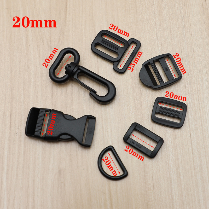 M014-20 Hualian KAM plastic D-ring buckle resin semi-round buckle bag buckle backpack buckle size 20mm