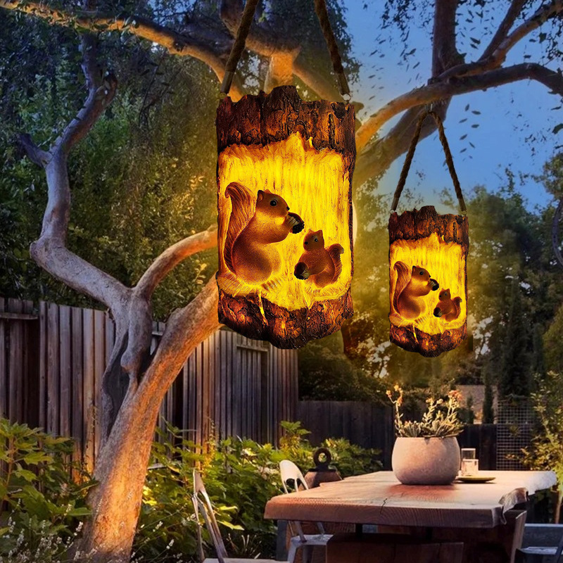 Cross-border New Solar Squirrel Stump Christmas Decorative Lights Courtyard Holiday Atmosphere Dress-up Outdoor Landscape Lights