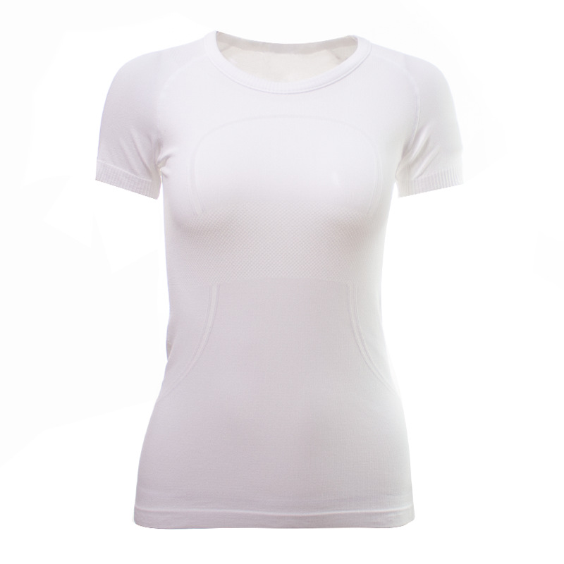 Quick-drying yoga clothes summer slim fit slimming women's sports T-shirt 2.0 tight short sleeve high elastic fitness knitted
