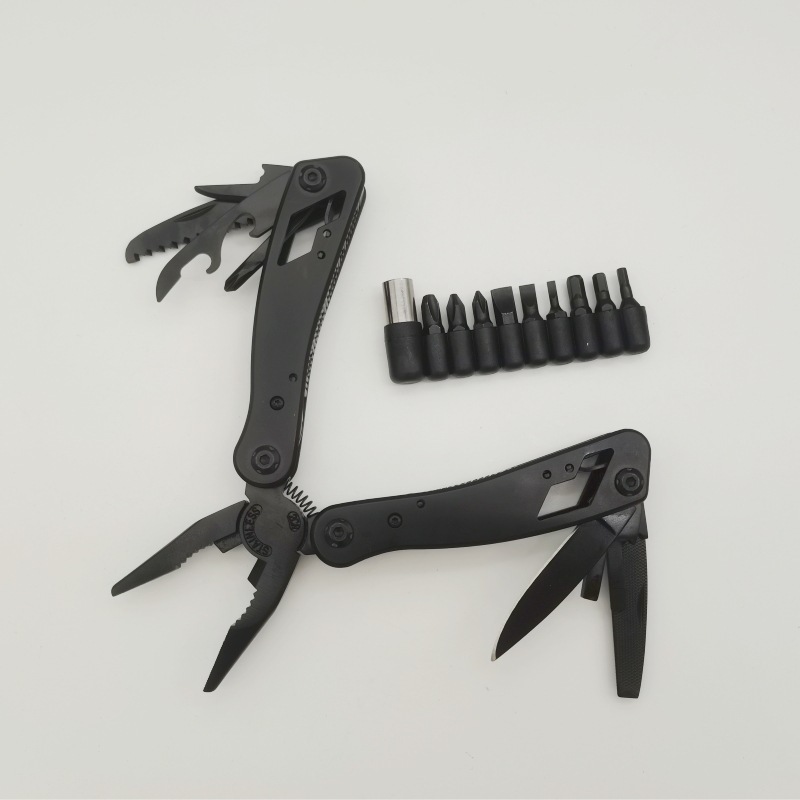 野外緊急工具ペンチステンレス製黒ずんだ多機能ペンチ携帯用折り畳みペンチキャンプ折り畳みペンチ|undefined