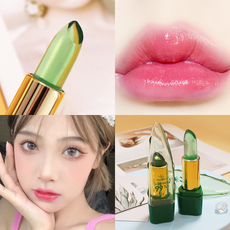 Penifen aloe vera gel lipstick color jelly lipstick moisturizing lip balm OPP bag factory direct sale