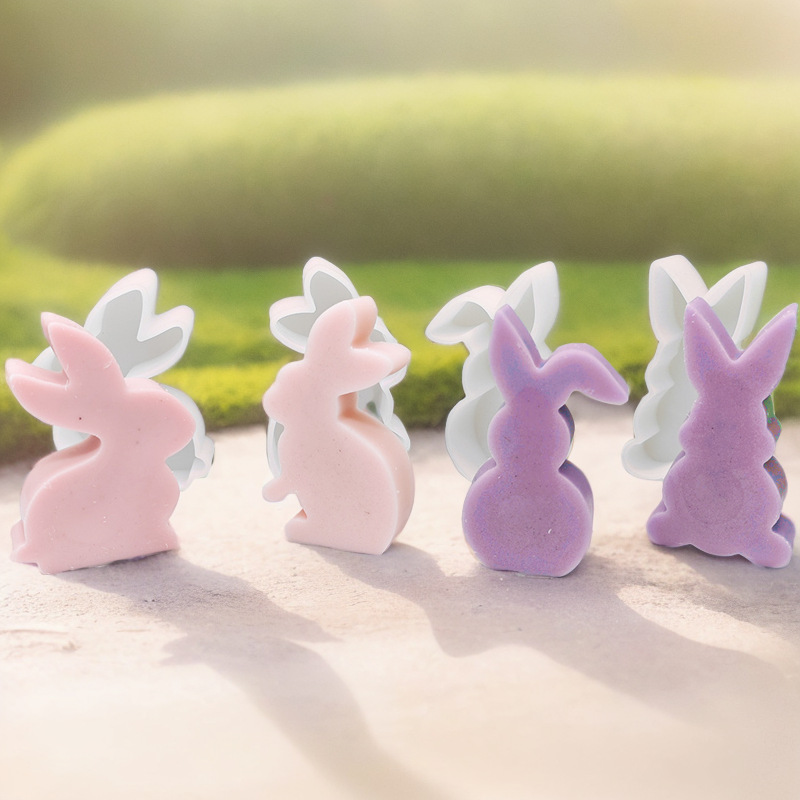 Cute rabbit silicone candle mold cartoon rabbit handmade aromatherapy plaster decoration Easter crafts