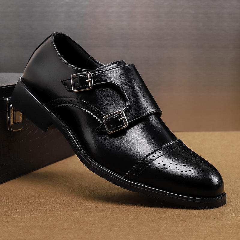 Fabrik Großhandel ein Paar Lieferung Außenhandel Brogue Low-Top Lederschuhe Mode britischen Stil Business formale Kleidung lässig Herrenschuhe_voghion.com