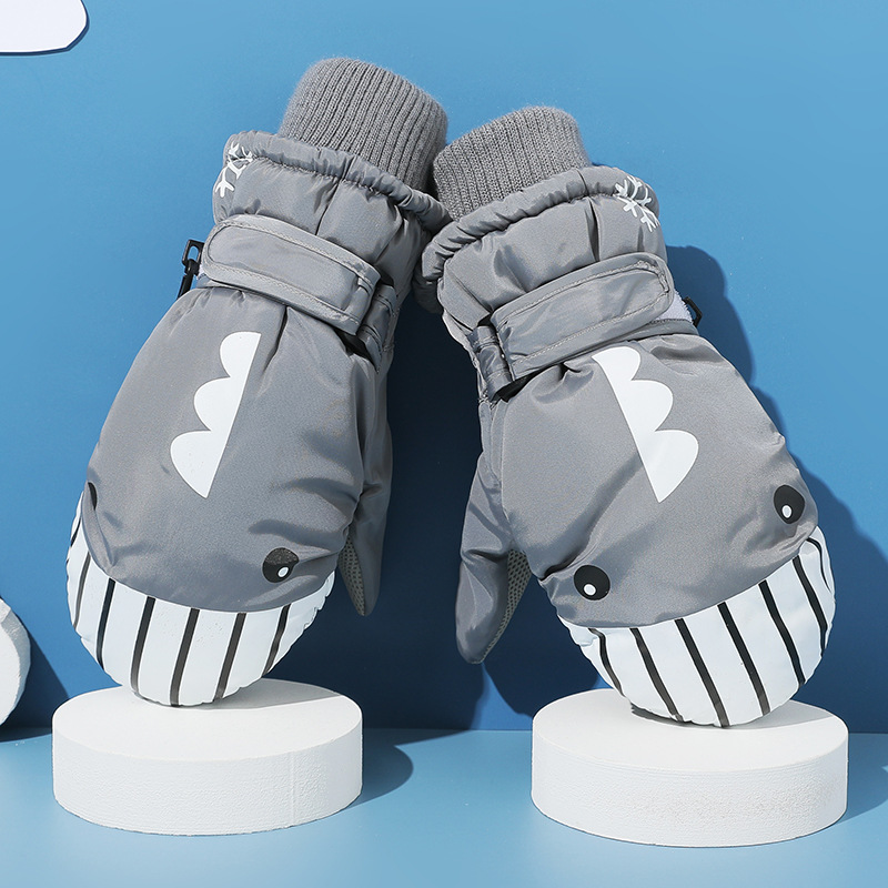 Ski Gloves for Men and Women and Children Winter Velvet Thickened Warm Outdoor Sports Cold-proof Cycling Windproof Waterproof Non-slip