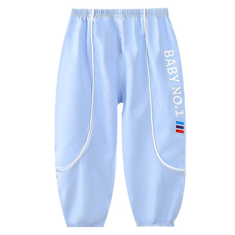 Children's Quick-drying Anti-mosquito Pants Summer Thin Bloomers Girls' Ice Silk Casual Pants Brace Sports Pants for Boys Outer Wear