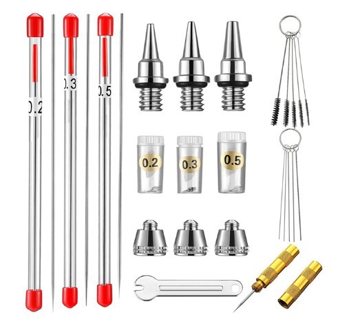 130 spray pen 131 pen nozzle 180 pen needle oxygen injector spray gun replacement parts caliber 0.2 0.3 0.5mm
