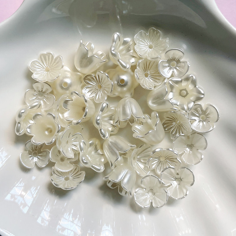 Lily abs imitation Shell Pearl fortune tree happy flower diy handmade beaded starry material package petals