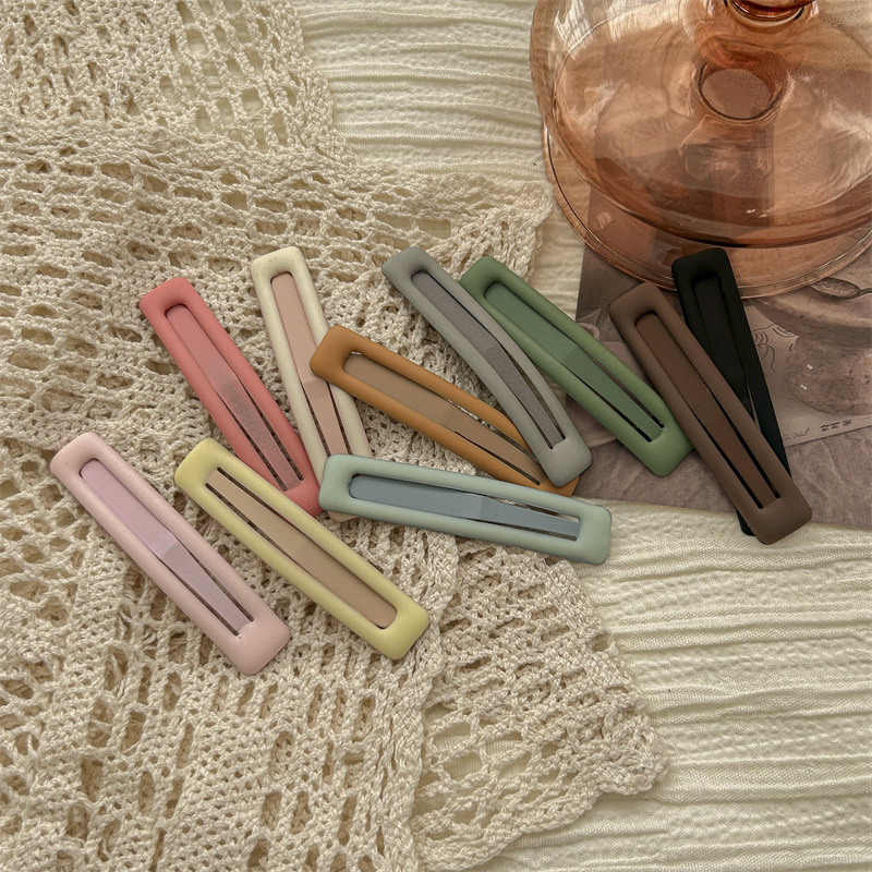 Broken hair hairpin female hairpin bangs BB clip 2023 new candy color simple side clip headdress female side clip
