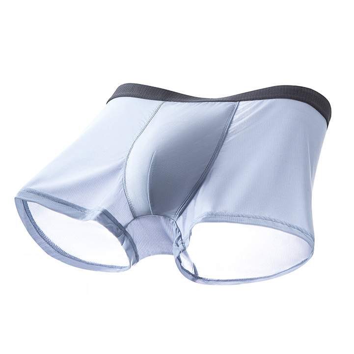 Ice Silk Underwear Men's Four Corners Summer Thin Breathable Quick-drying plus size Men's Men's Earth Silk Ice Silk Boxer Underwear Head
