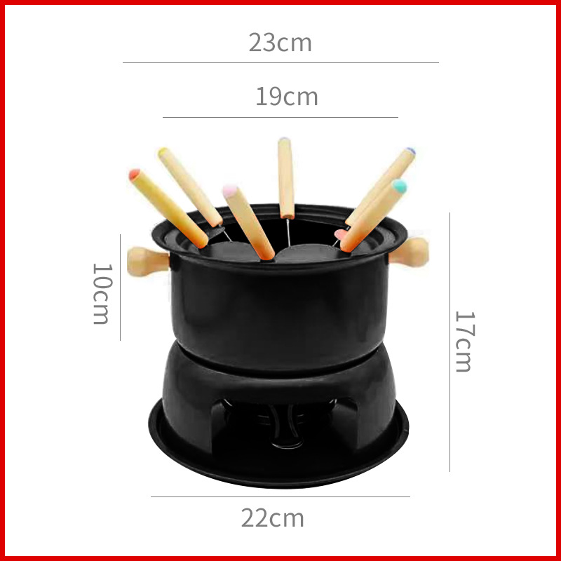 Foreign trade alcohol pot cheese chocolate ice cream hot pot heating mini Swiss cheese hot pot household alcohol stove
