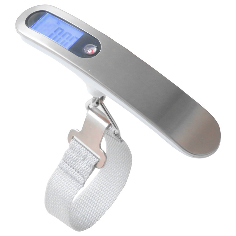 Mini stainless steel electronic portable scale portable 50KG ribbon luggage scale air express parcel scale