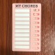 My Chores Pink White Card