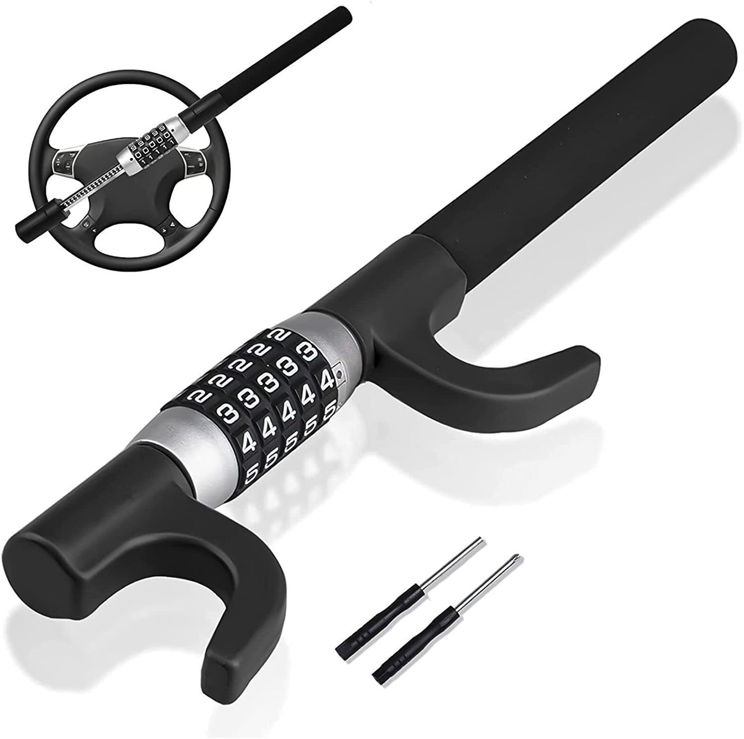 Factory Direct car steering wheel lock car multi-function U-shaped anti-theft lock password lock Amazon