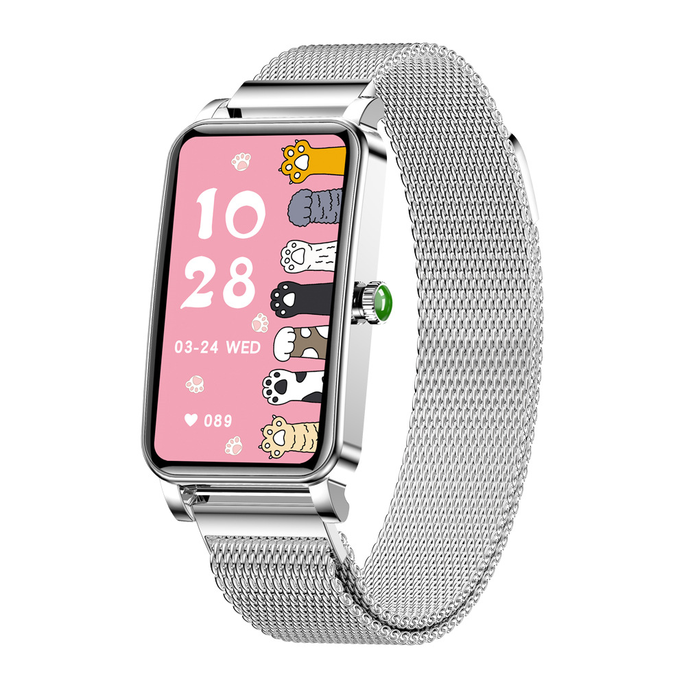 2024 new ZX19 ladies smart bracelet watch heart rate physiological period reminder multi-sport mode dial download