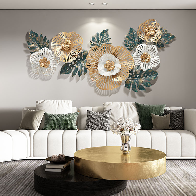 Sofa Background Wall Decorative Painting Living Room High-end Atmospheric Iron Abstract Hanging Painting Light Luxury Soft Mural Art Wall Painting