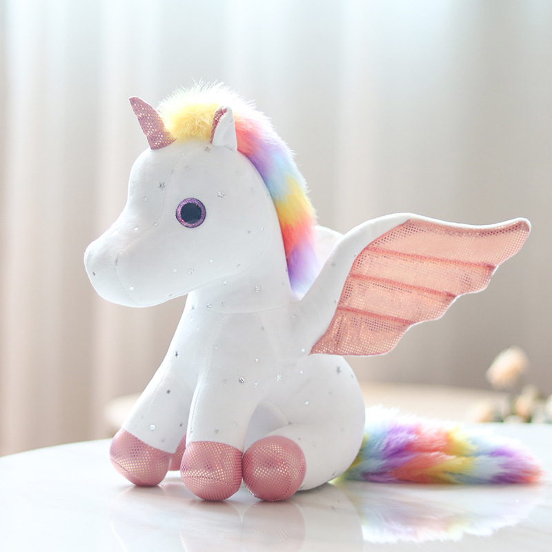 Foreign trade new Angel unicorn rainbow horse children's toy doll doll plush toy doll mascot