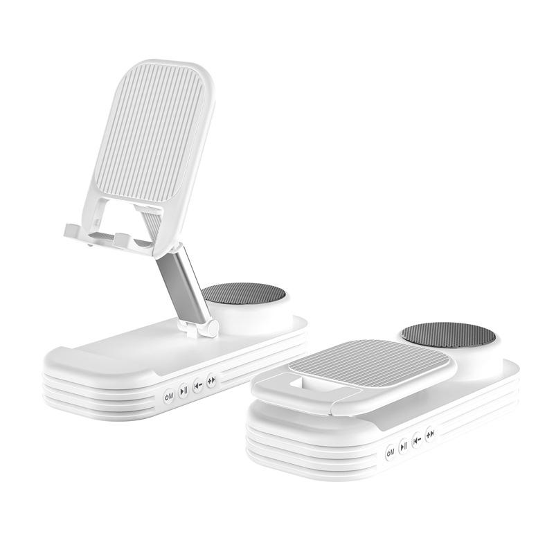Bluetooth audio mobile phone desktop bracket portable wireless Bluetooth speaker subwoofer folding mobile phone bracket manufacturer