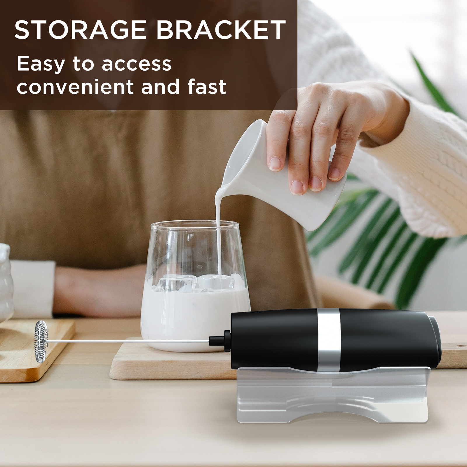 New household electric egg beater milk frother handheld wireless multi-function coffee blender kitchen gadget