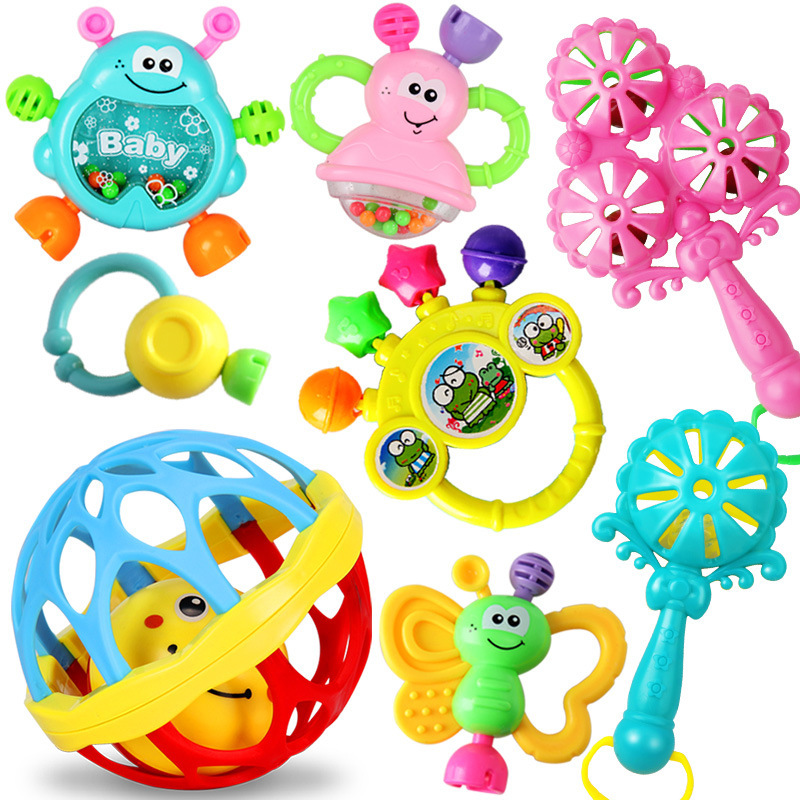 7-piece rattle set + Jingle Ball