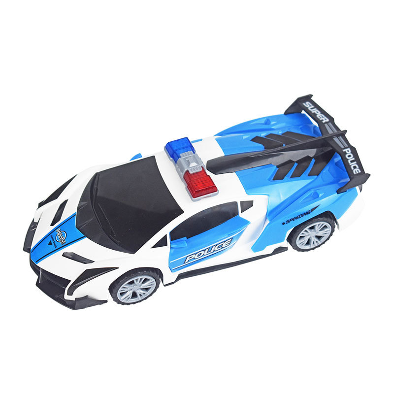 Children's deformation toy car electric light music rotating police car internet celebrity automatic toy car boy baby