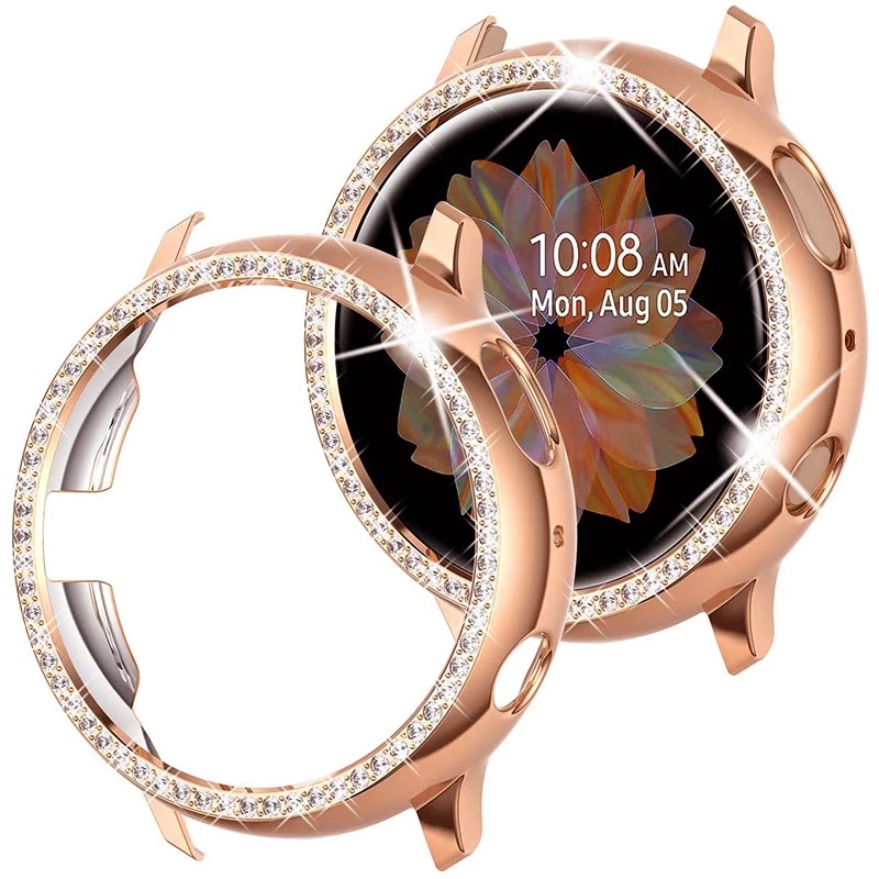 Suitable for Samsung Samsung/active2 40mm 44mm case electroplated pc single row Diamond protective cover