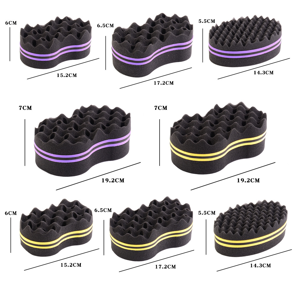 Cross-Border Oval memory sponge hair ball dirty braid large small hole sponge hair curler curly hair tool wholesale