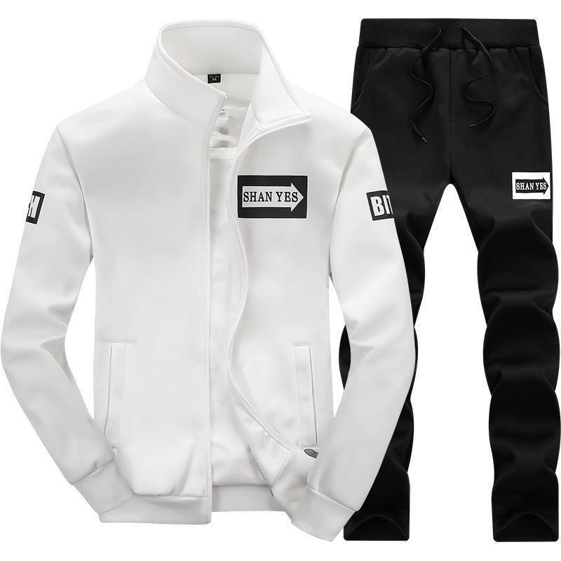 Spring and Autumn Men's Casual suit Youth Outdoor Sportswear Couple's Sweater Women's Running Clothes Middle-aged Two-piece Set Men's