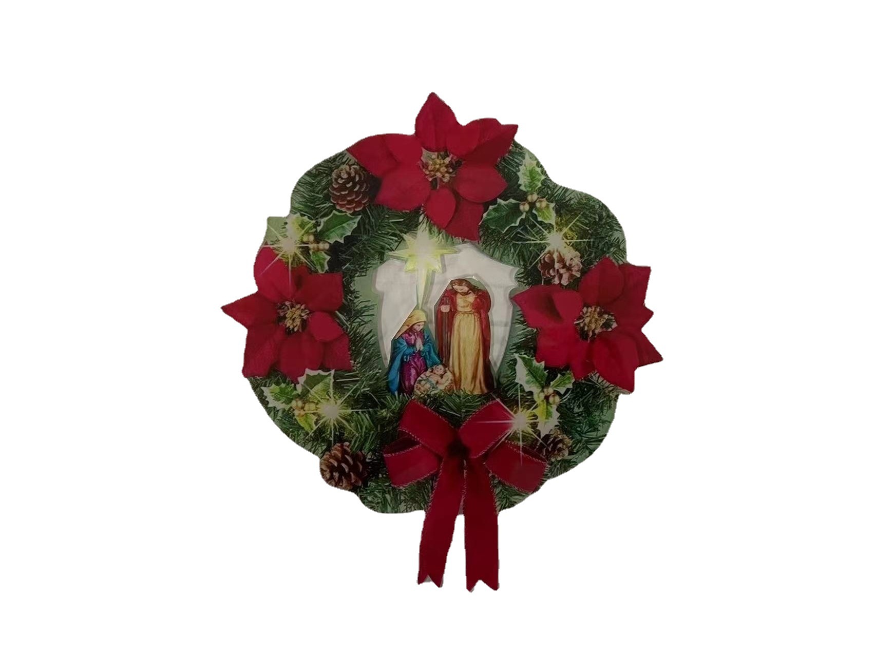 Guirlanda de Natal Christmas decorations cross-border Garland door hanging home background Christmas tree accessories_voghion.com
